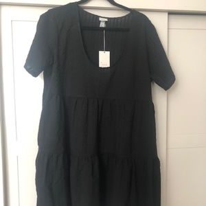 Summer Dress NWT - Black, Short Sleeve, pockets - XL